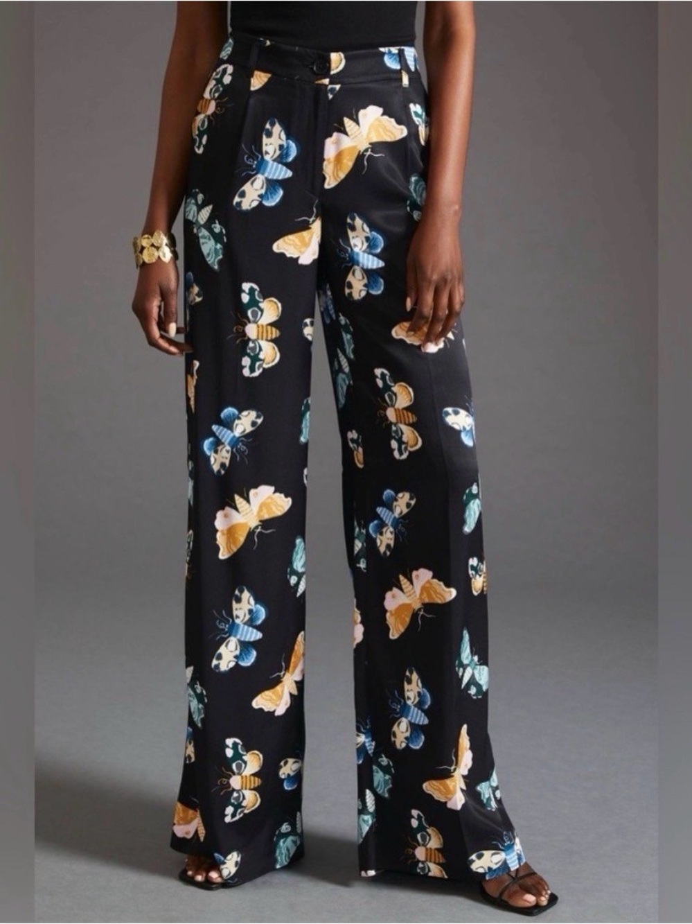 Anthropologie Sarah Gordon x Maeve Butterfly Print Trousers